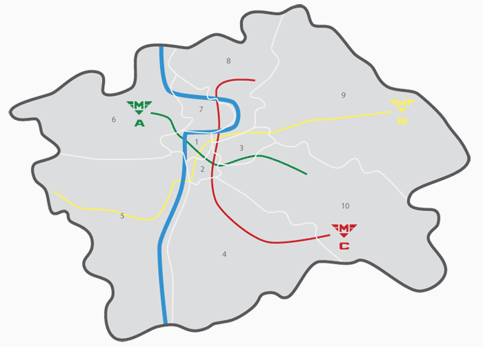 Map of Prague